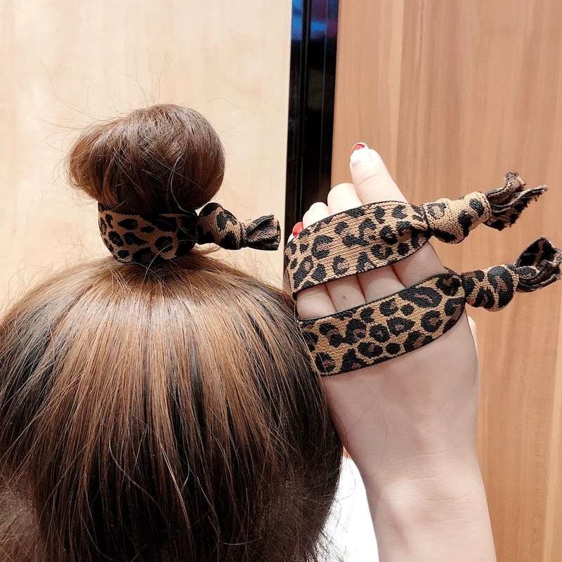 韩国ins头绳手链式豹纹皮筋发圈抖音彩虹发绳女网红韩版头饰流行详情图4