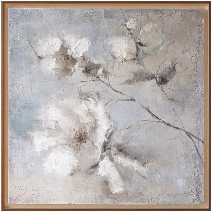 Original hand-painted finished oil painting, classical entrance wall hanging, American floral acrylic decorative painting detail image 2