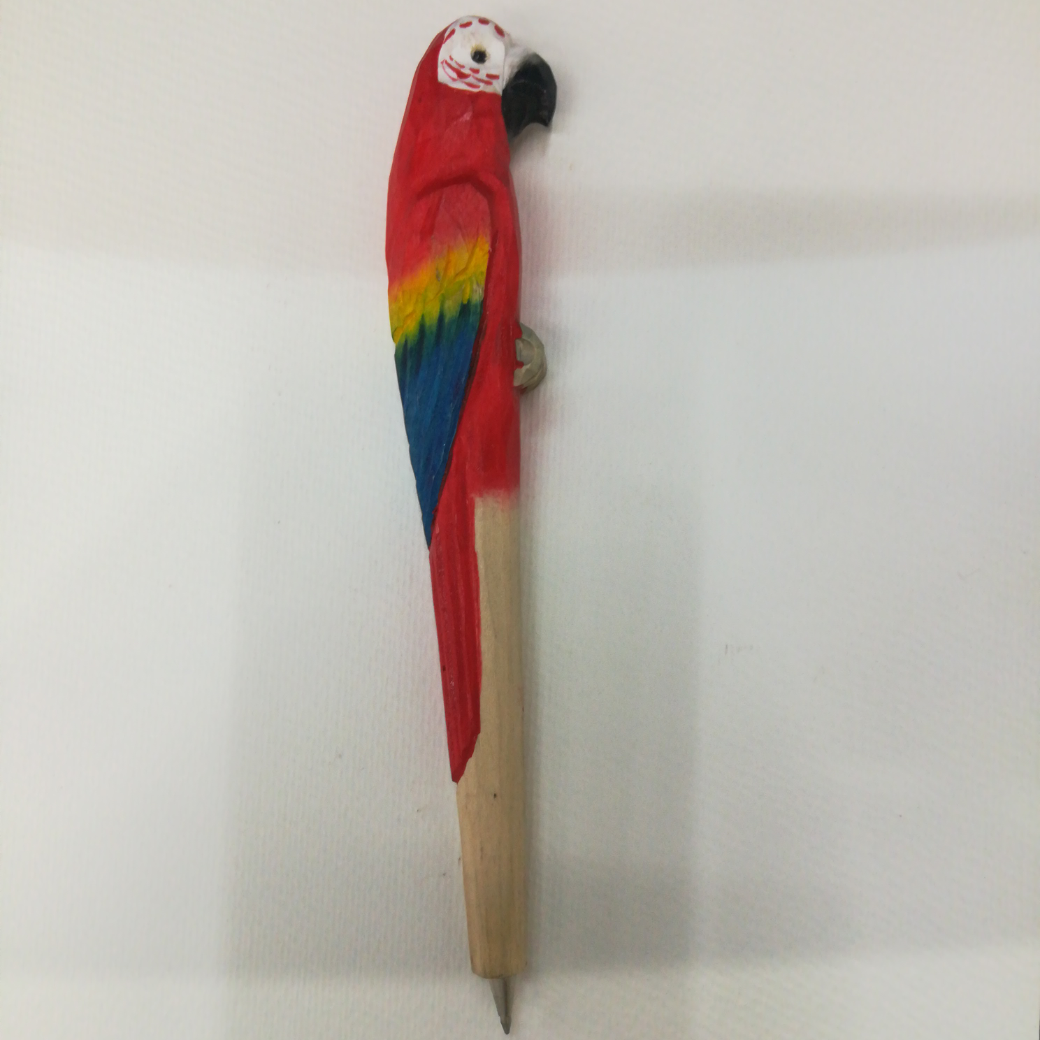 纯手工创意木头雕刻仿真鹦鹉工艺礼品圆珠笔