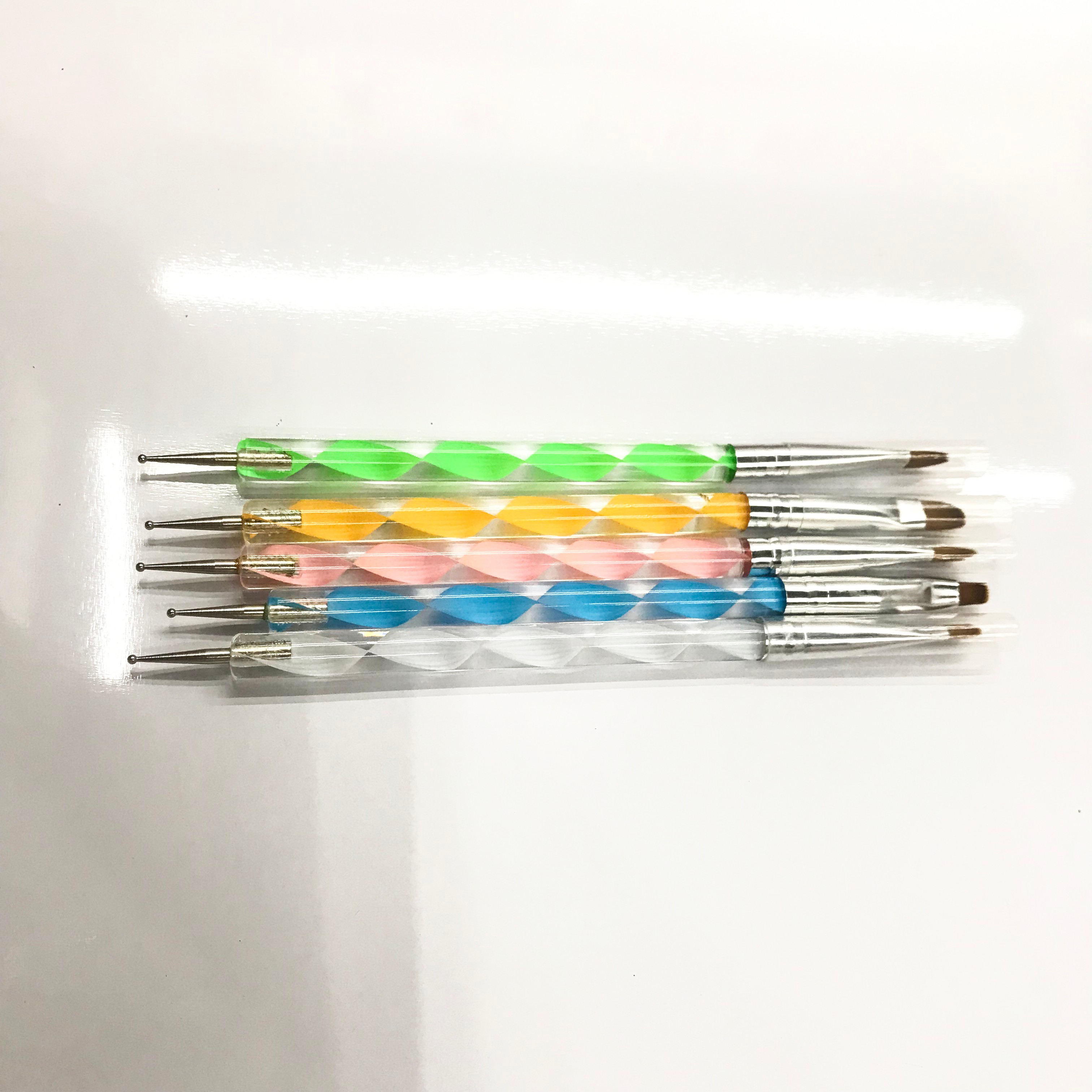 5 Double-Ended Nail Brush Set Thread Pen Light Therapy Pen Spot Drill Pen Smudge Paint Pen Gradient Pen Tool Set Specification drawing