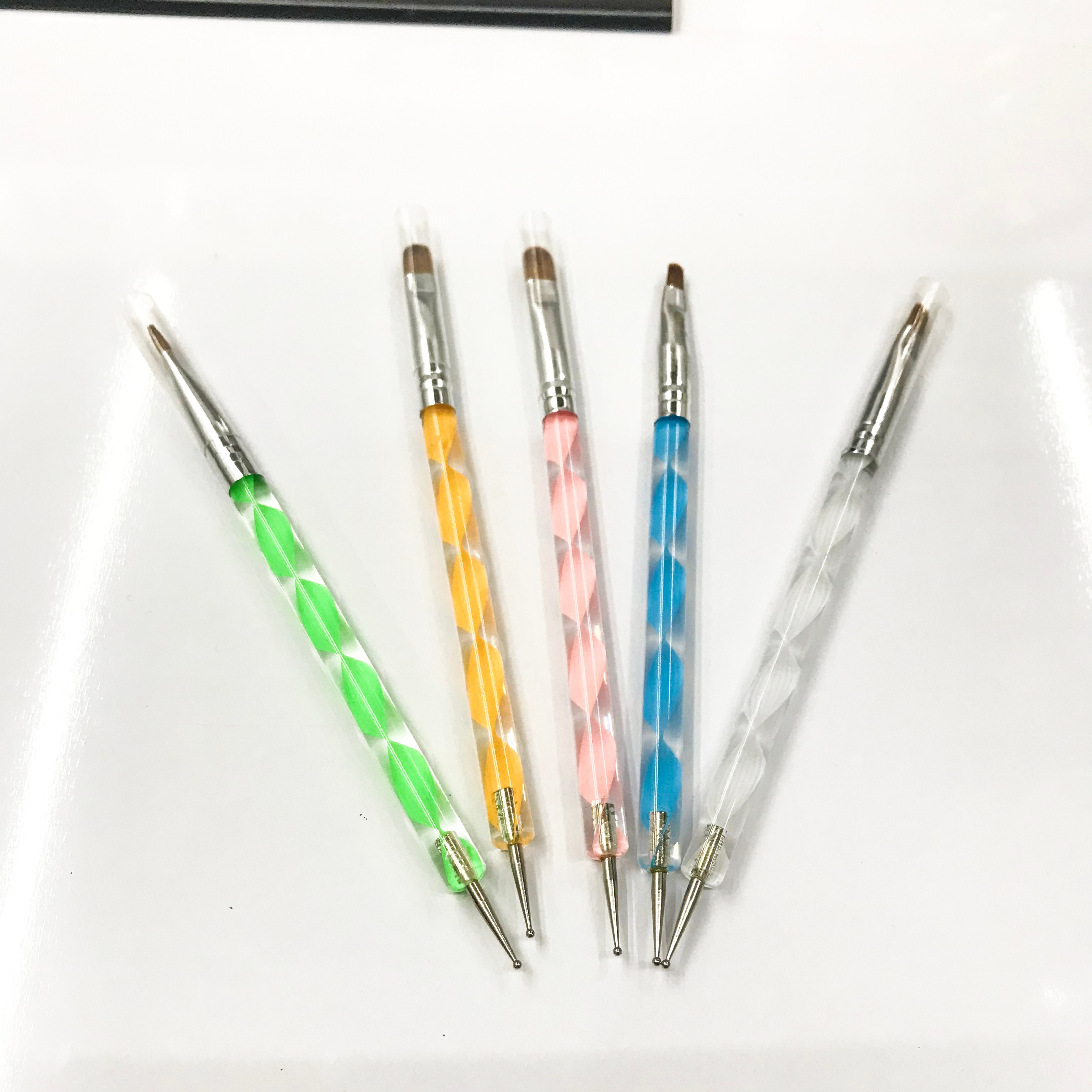 5 Double-Ended Nail Brush Set Thread Pen Light Therapy Pen Spot Drill Pen Smudge Paint Pen Gradient Pen Tool Set details Picture
