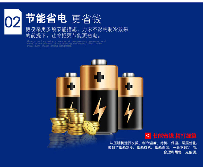 Suiling Refrigerator WG4-219DS / 249DS series countertop display cabinet with sliding glass door single-temperature cold storage detail image 7