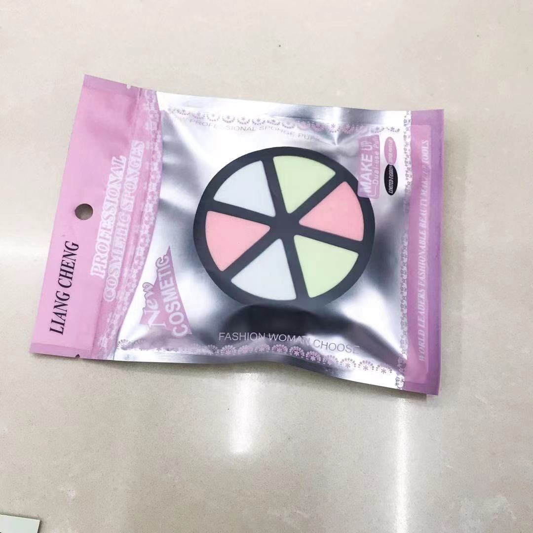 Makeup Sponge On The Make-Up Jelly Powder Puff Round Six Equal Beauty Egg Does Not Eat Powder Practical Specification drawing