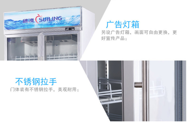 Suiling LG4-1160M2W luxury supermarket combination standing cabinet, standing display cabinet, refrigerator and freezer detail image 10