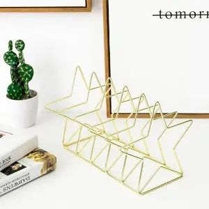 金色五角星 isn北欧 学生多层创意桌面简易办公室小型杂志收纳架