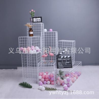 120*30*30立方体白色 宠物隔离围栏组合拼接式家居鞋架铁网格