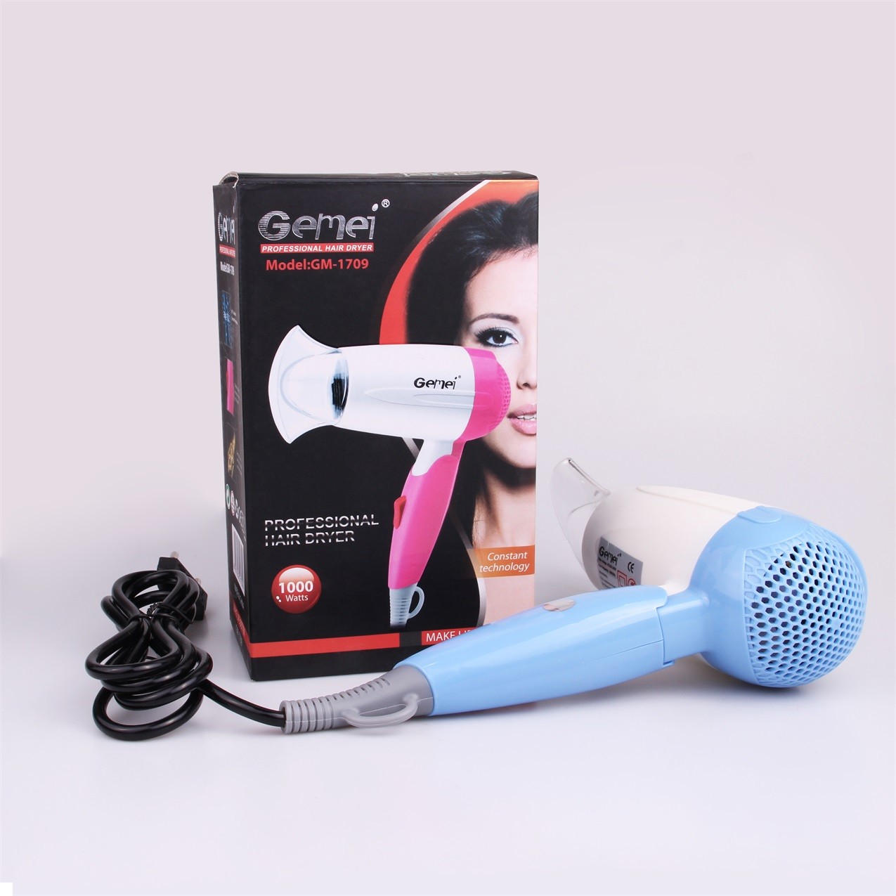 GEMEI GM-1709 hair dryer, a high-power dual-speed cold and hot air dryer for cross-border e-commerce hair care pic 5