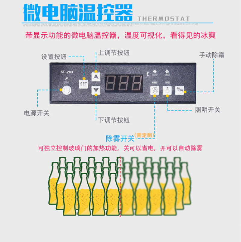 Suiling LG4-1160M2W luxury supermarket combination standing cabinet, standing display cabinet, refrigerator and freezer detail image 11