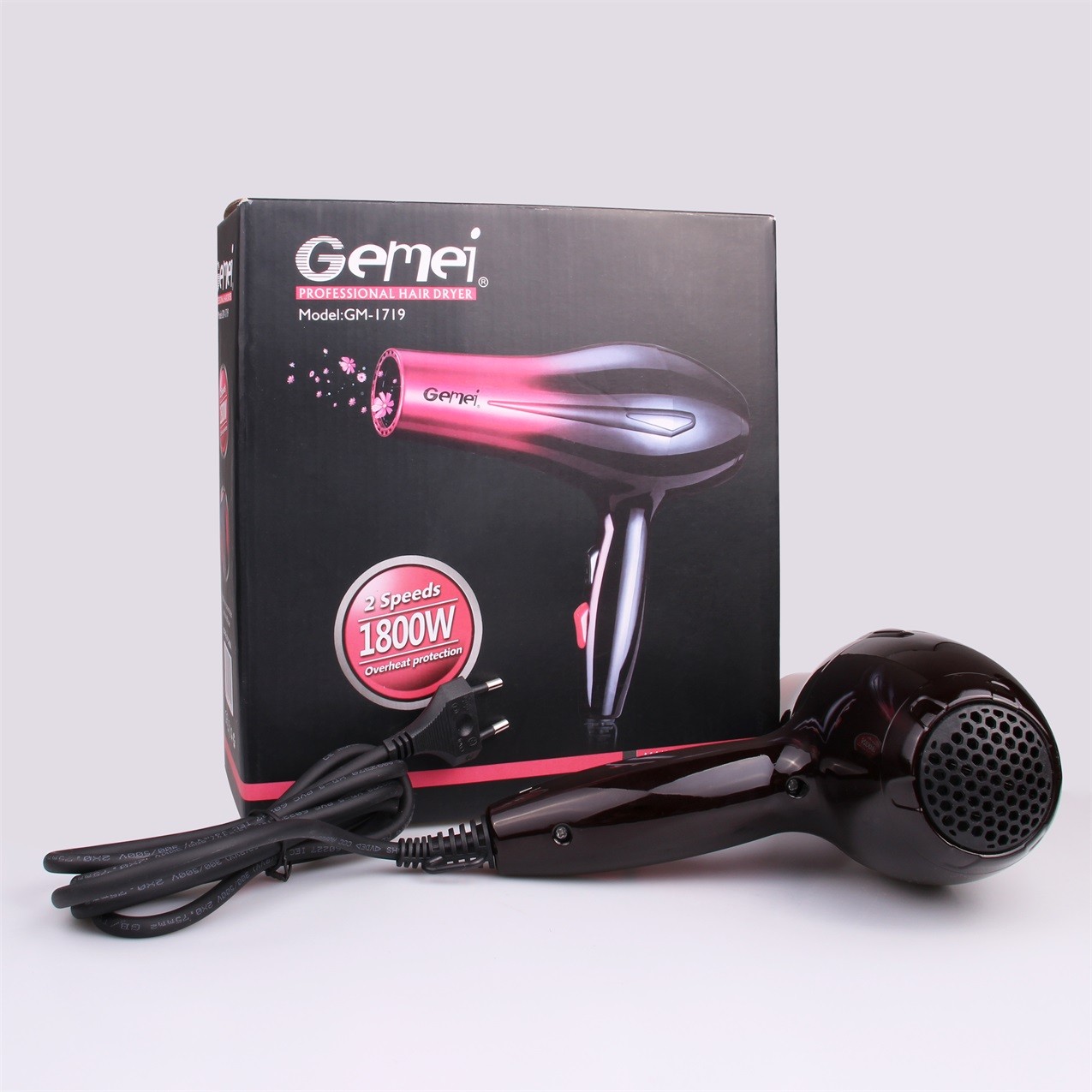 GEEMY 1719 hair dryer with cold and hot air Settings, cross-border e-commerce hair dryer, electric hair dryer pic 7