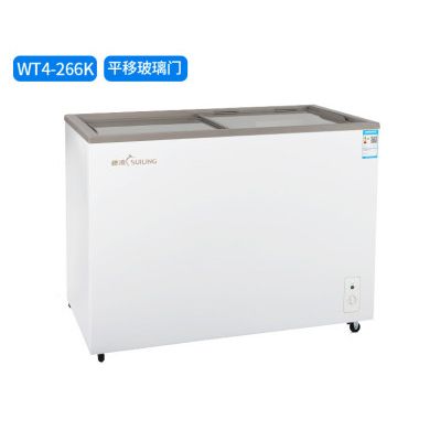 Suiling WT4-266K commercial dual-temperature horizontal small refrigerator for refrigerating fruits and ice cream, glass door preservation display cabinet