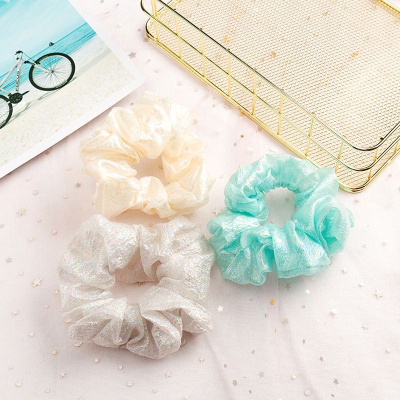 Large Organza Luminous Pig Large Colon Hair Band Ins Net Red Headwear Simple Head Rope Korean Version Hair Accessories Tie Hair Rope