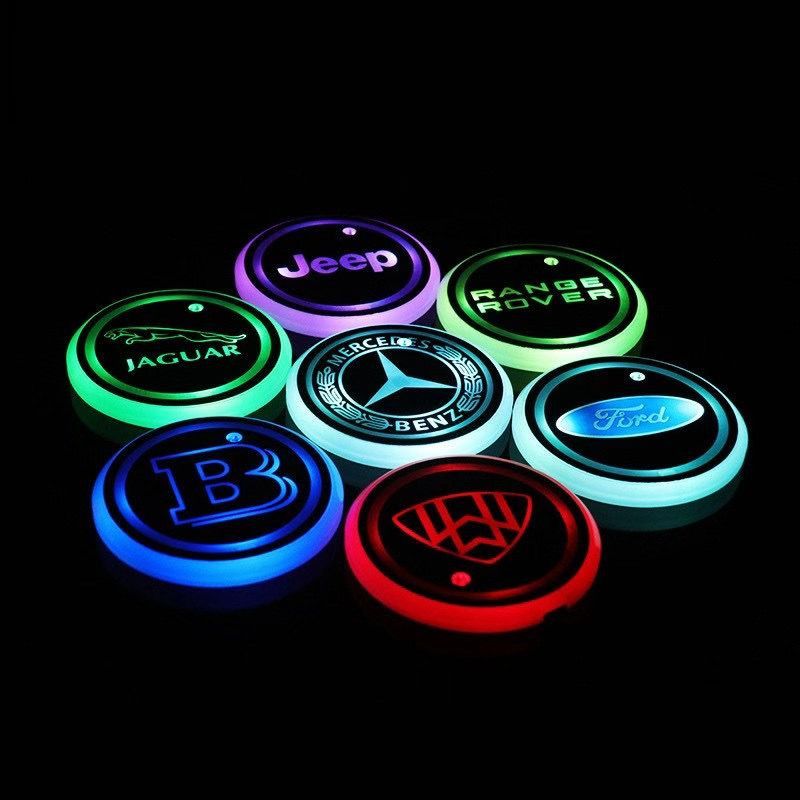 汽车车载杯垫 创意LED七彩装饰杯底座3