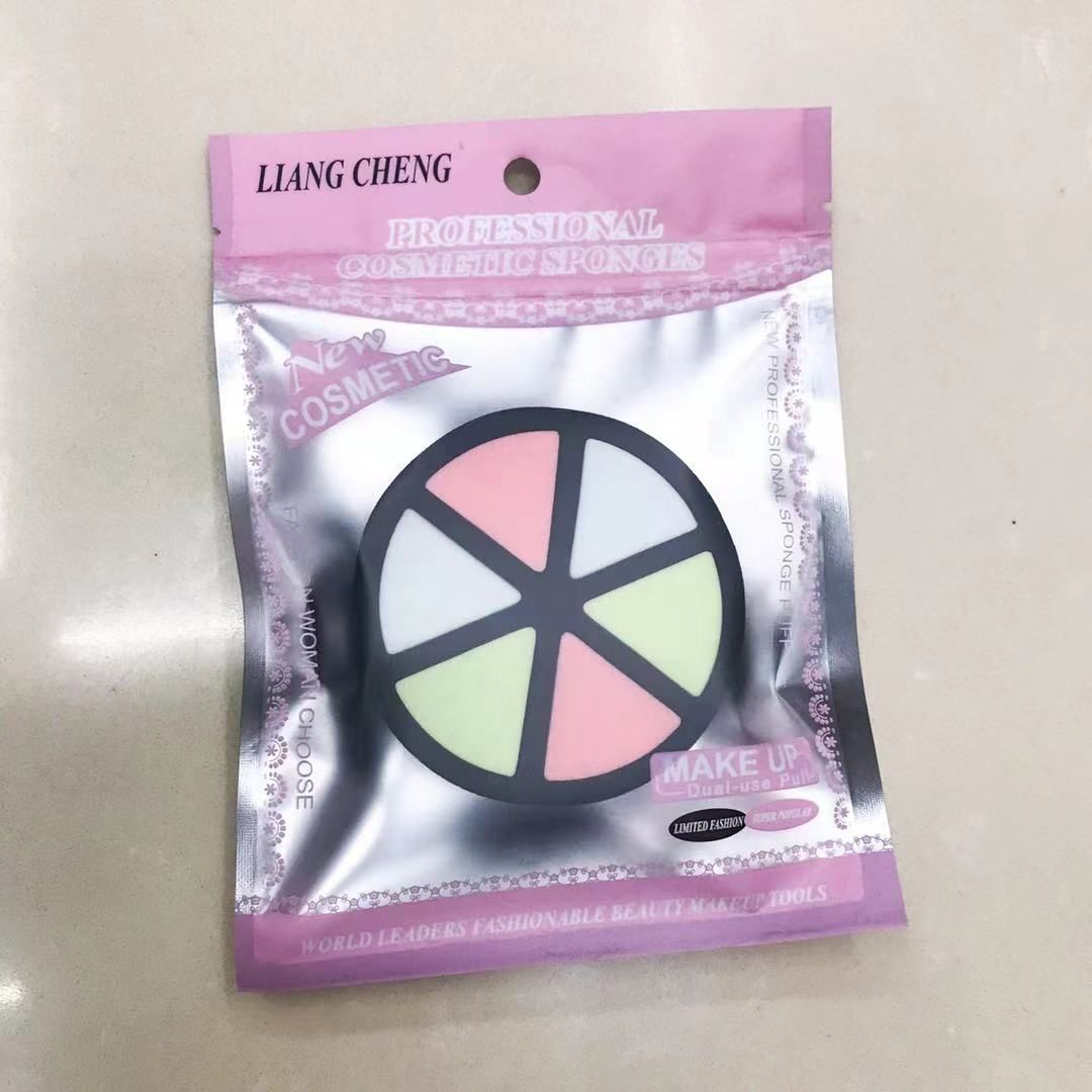 Makeup Sponge On The Make-Up Jelly Powder Puff Round Six Equal Beauty Egg Does Not Eat Powder Practical details Picture