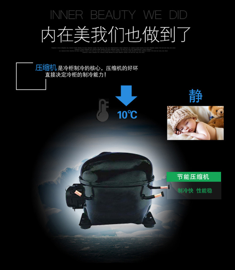 Suiling Refrigerator WG4-219DS / 249DS series countertop display cabinet with sliding glass door single-temperature cold storage detail image 10