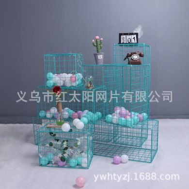 120*30*30立方体绿色 宠物隔离围栏组合拼接式家居鞋架铁网格