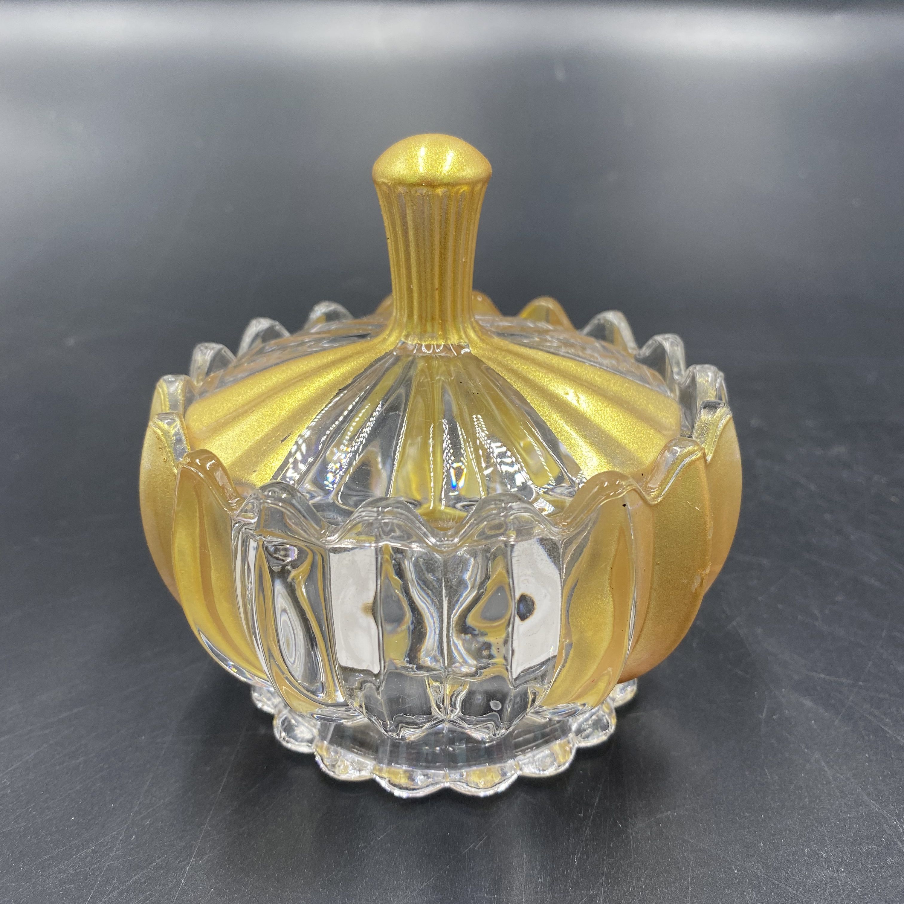 European-style crystal sugar jar, large-capacity storage jar, decorative and storage set with gold