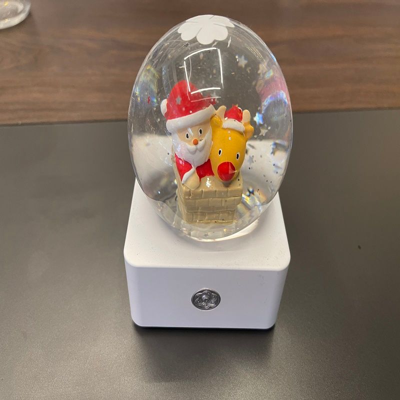 圣诞老人水晶球音乐盒女孩情人儿童节礼物雪花老人旋转八音盒详情3