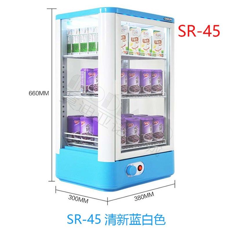 45L饮料加热柜双开门热饮柜机展示柜商用学生牛奶保温柜暖柜