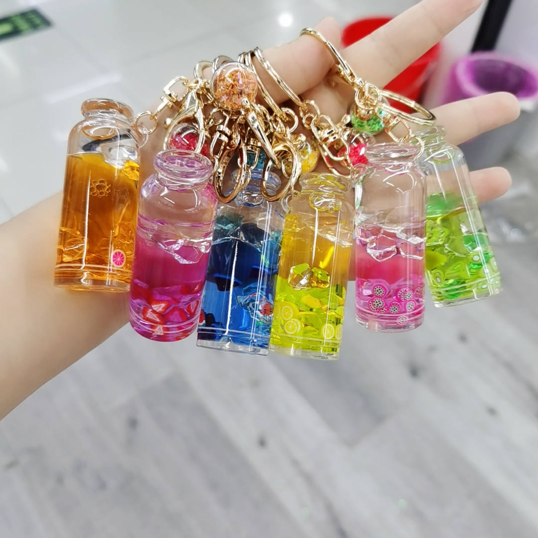 Seven-star Accessories Summer Fruit Ice Cube Tea Series keychains