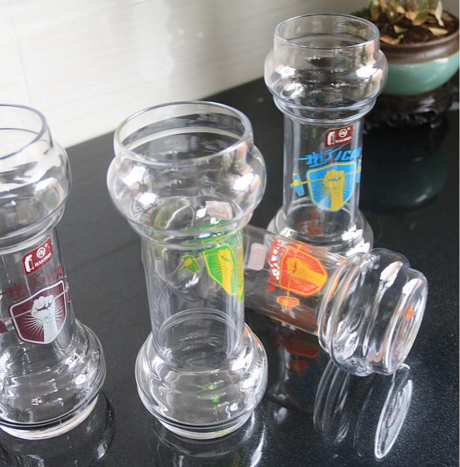 Creative glass cups, dumbbell cups, beer mugs, draft beer cups, hot drink cups, commercial juice cups, beverage cups, water cups, tea cups detail image 6