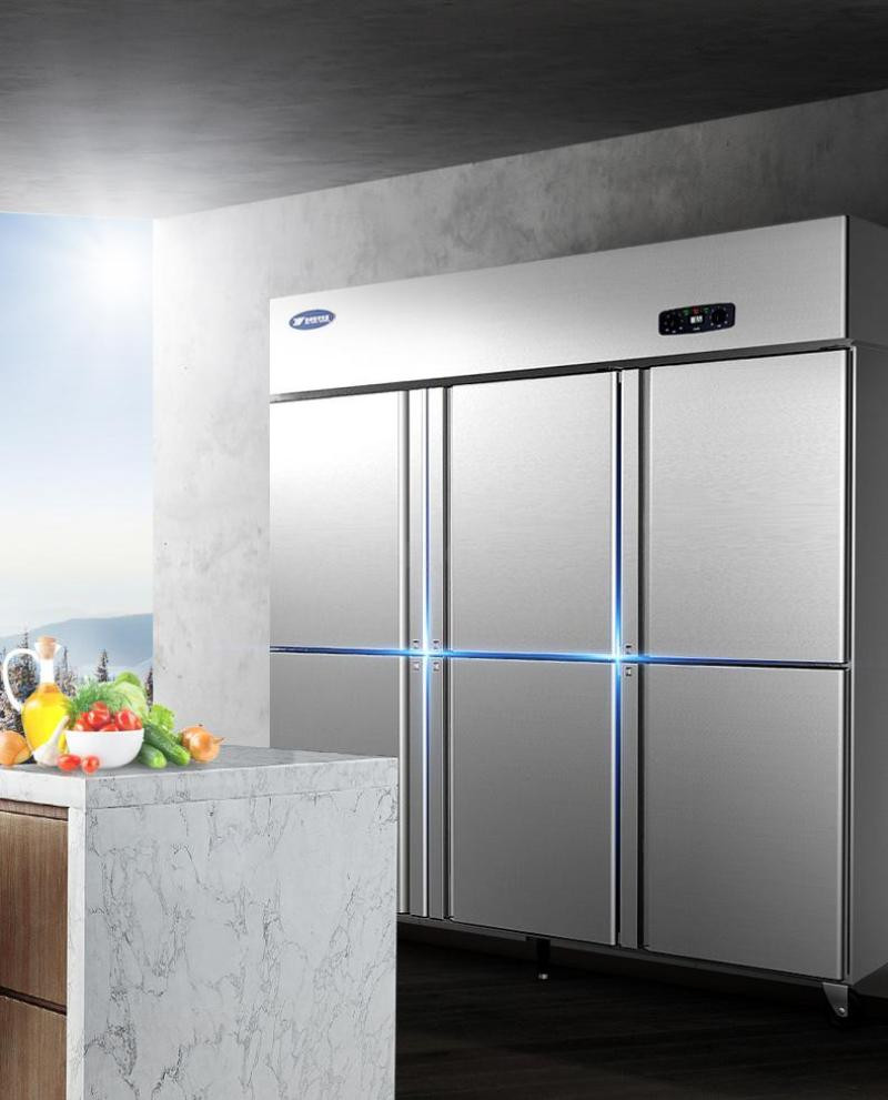 银都六门冰箱双机双温冷藏冷冻保鲜立式6门冰柜厨房商用餐厅冷柜详情图1