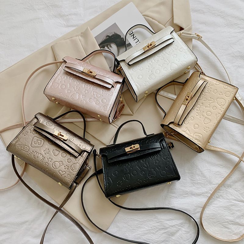 Embossed small square bag