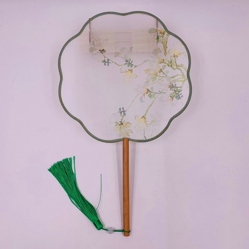 古风团扇  真丝宫扇  汉服宫延扇子  网红扇  花边形宫扇  异形团扇详情7