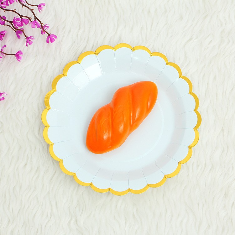 儿童生日派对活动装扮用品一次性水果糖果镶金边甜品蛋糕盘厂家详情图1