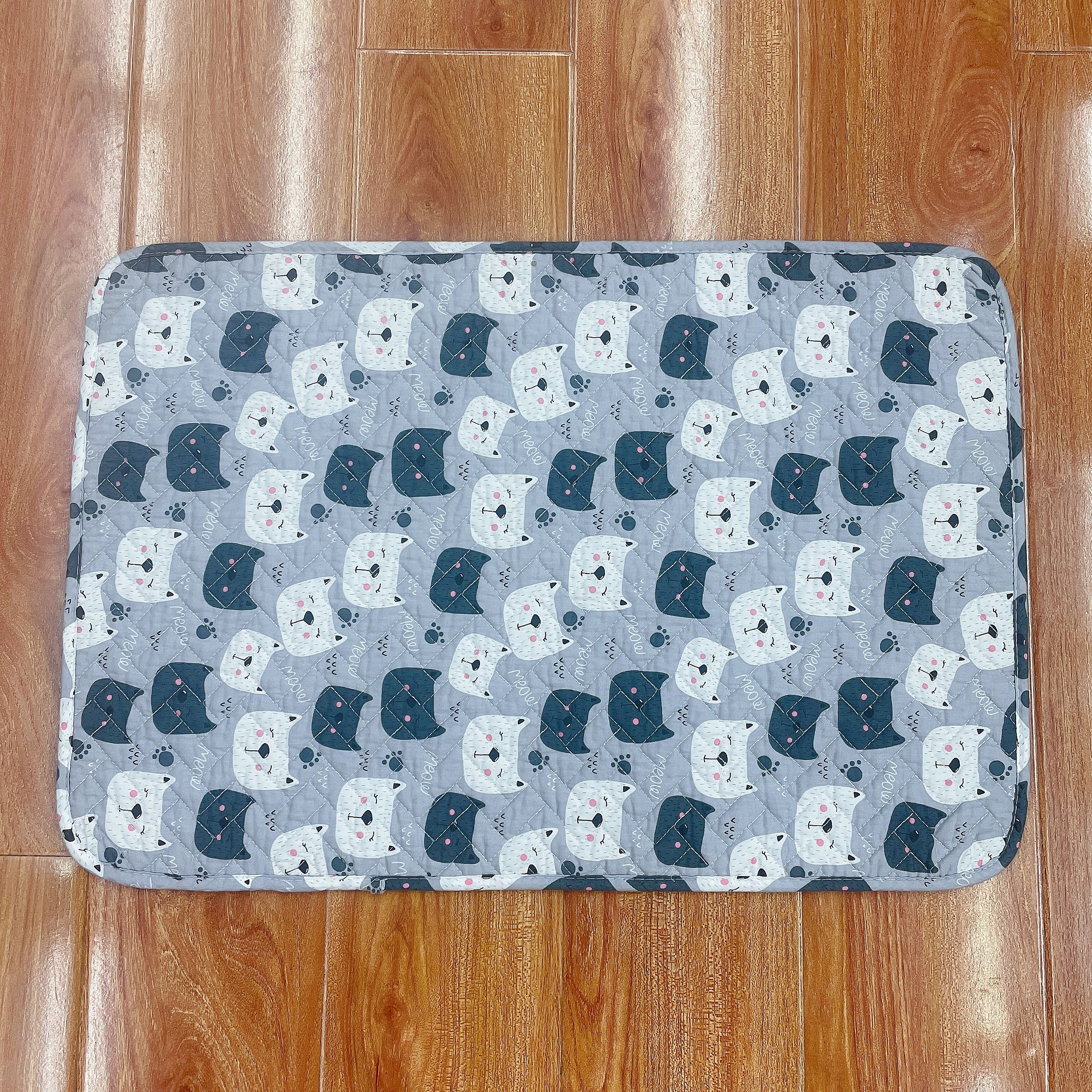 New all-cotton twill quilted floor mat and foot mat 01