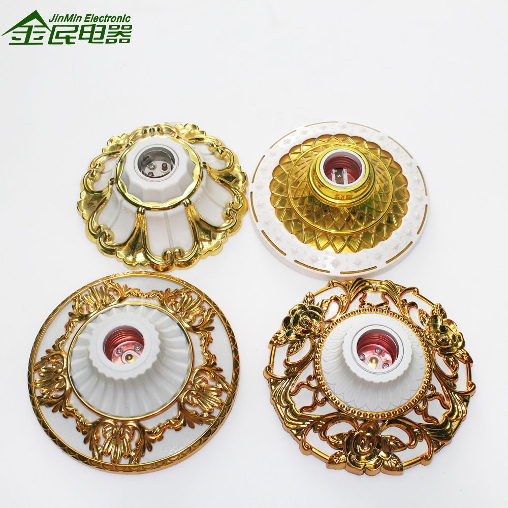 The plastic colored lamp socket for export can be customized with a textured white lamp socket 777