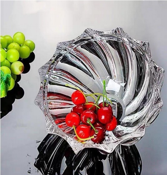 欧式水晶斜纹玻璃带盖碗 小容量糖果罐 干果 盒沙拉碗 透明圆形 套黑详情图2