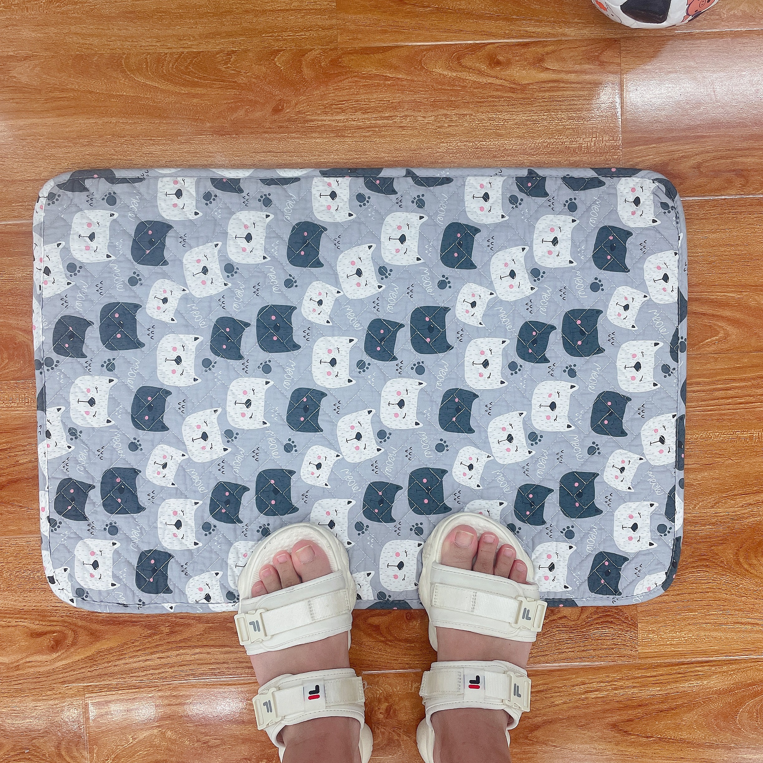 New all-cotton twill quilted floor mat and foot mat 01 detail image 1