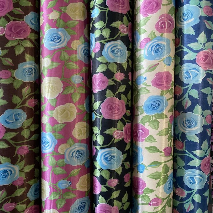 The Sedin printing series features bright rose prints on 100% polyester fabric with PVC foam at the bottom