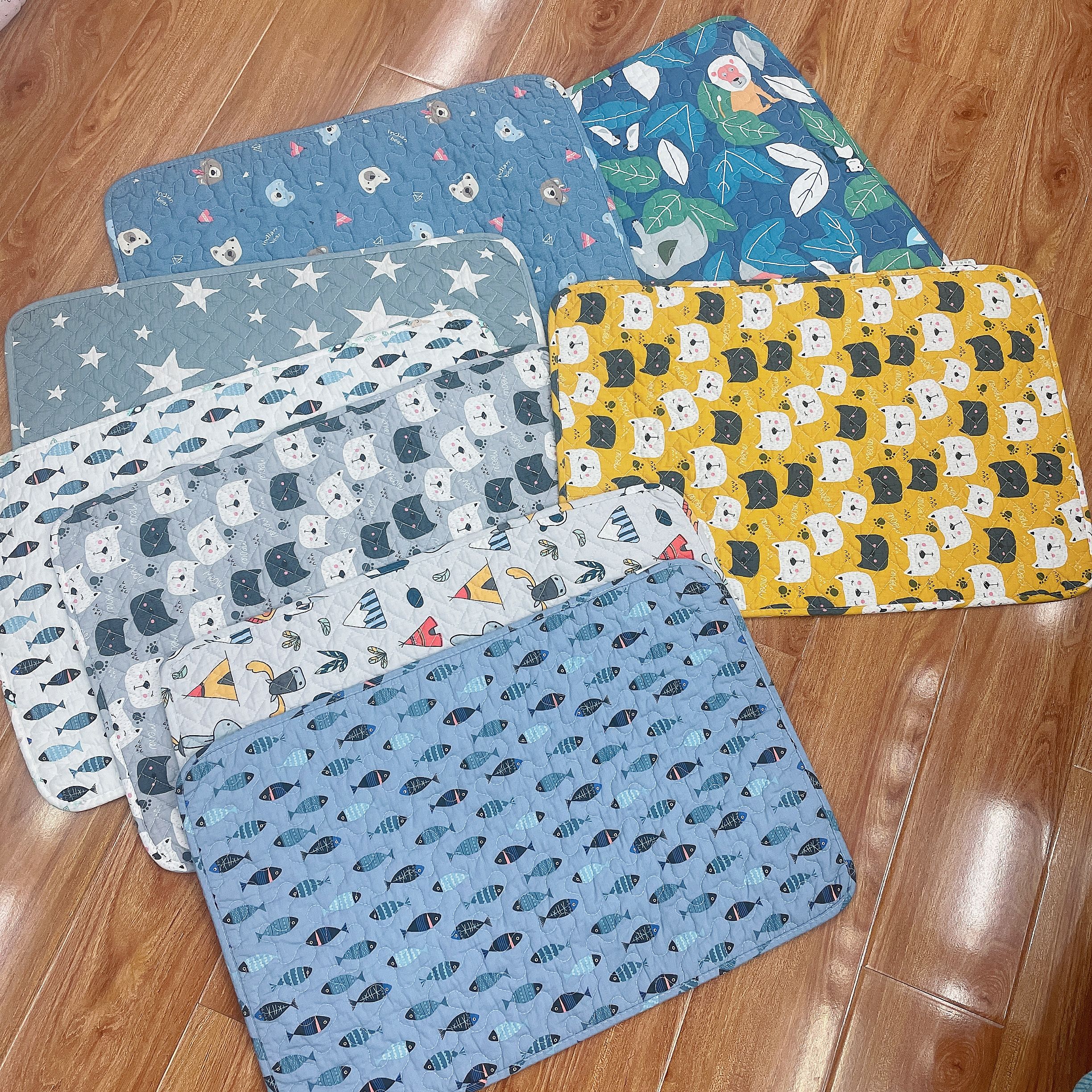 New all-cotton twill quilted floor mat and foot mat