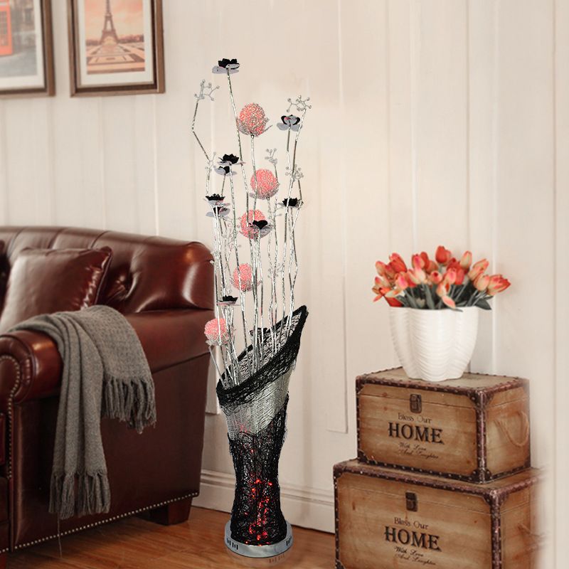 Modern red wedding bedroom floor lamp wedding gift decoration living room bed floor lamp