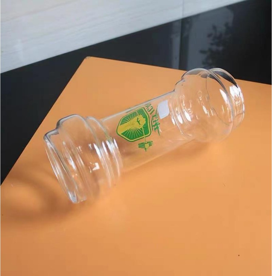 Creative glass cups, dumbbell cups, beer mugs, draft beer cups, hot drink cups, commercial juice cups, beverage cups, water cups, orange tea cups detail image 3