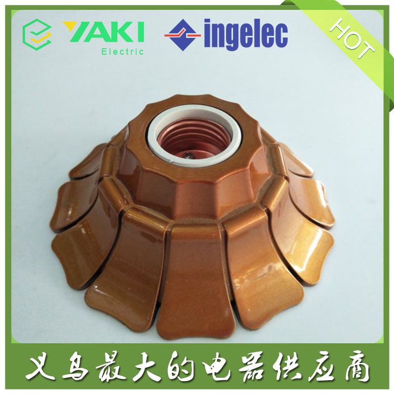 The manufacturer can customize the E27 plastic colored lamp socket and the 825H earth-yellow screw-on lamp socket for export