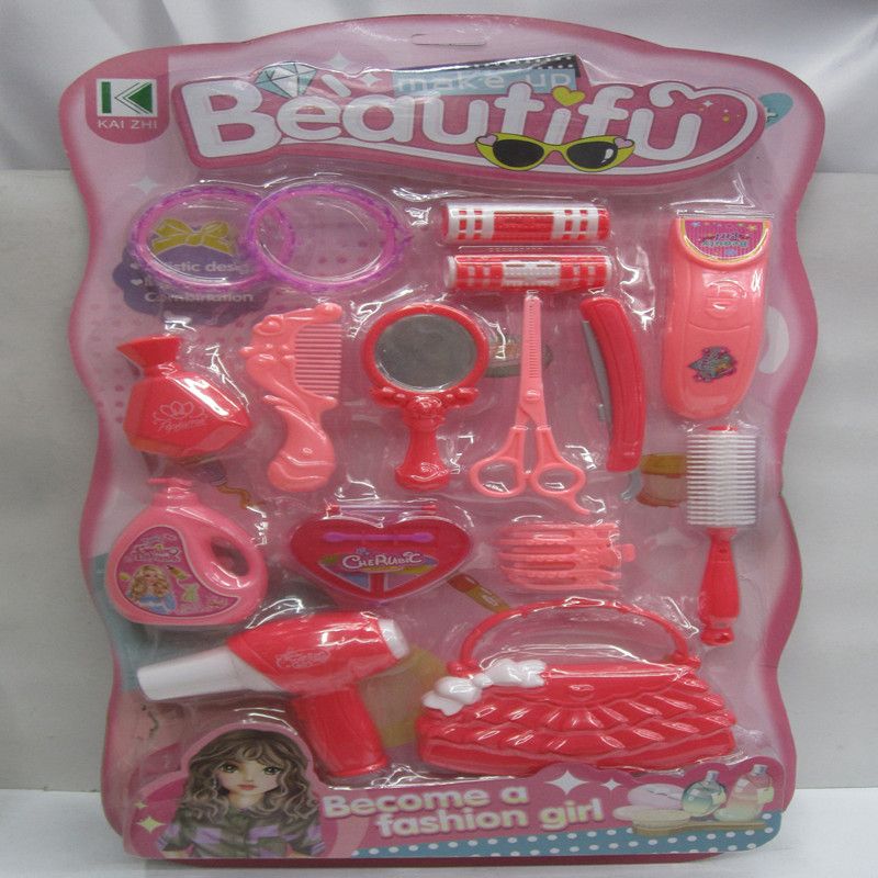 彩妆玩具 亚克力文字牌创意DIY挂件儿童彩妆玩具套装指甲油耳动帽配件