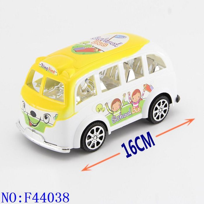 Cartoon bus bus inertial car toy car model spread foreign trade cross-border children boys and girls mini car toy wholesale F44038