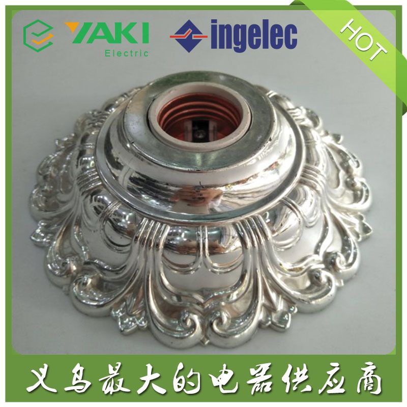 Export lamp socket E27 plastic colored lamp head can be customized with yellow lamp socket