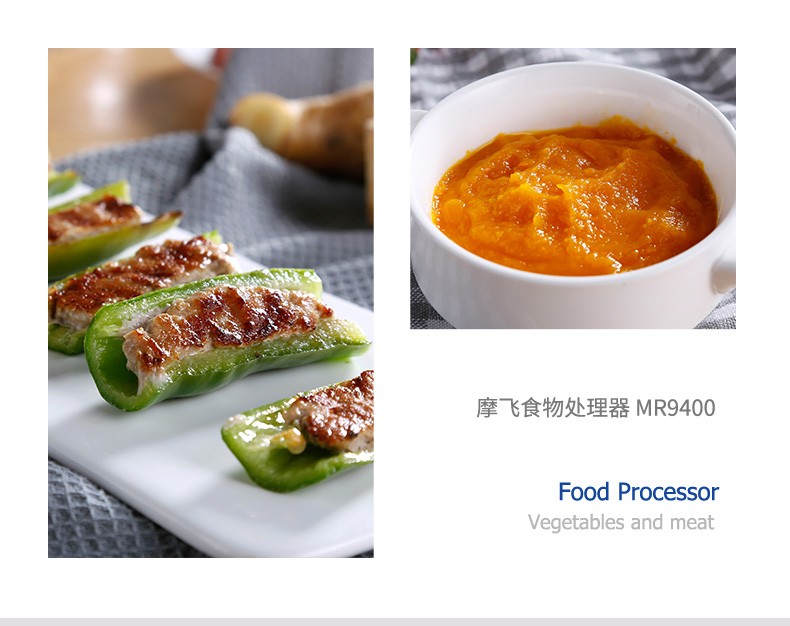 浙里 摩飞电器（MORPHY RICHARDS）绞肉机家用电动辅食料理机打蛋机倒蒜机碎肉机MR9400详情图2