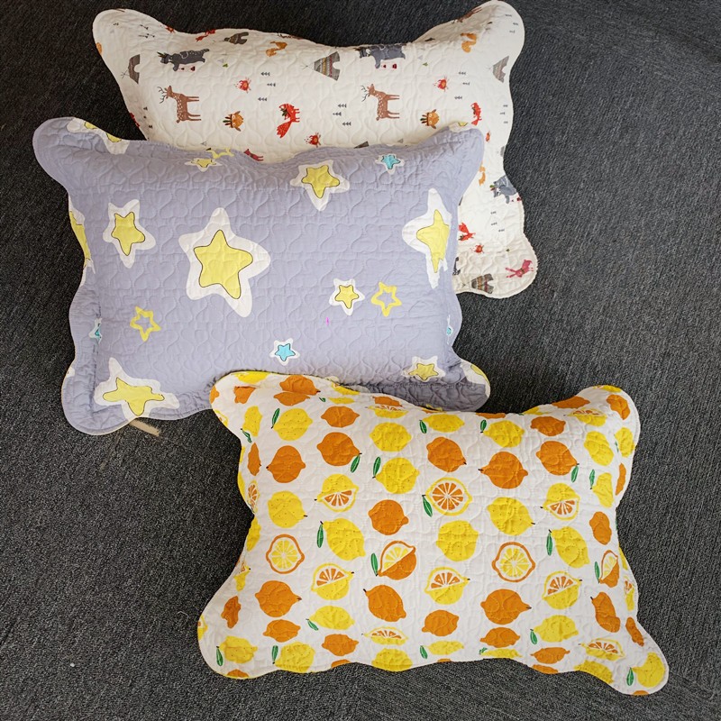 New all-cotton twill quilted pillowcase, pure cotton printed 40*60 pillowcase, single student dormitory -03 detail image 1