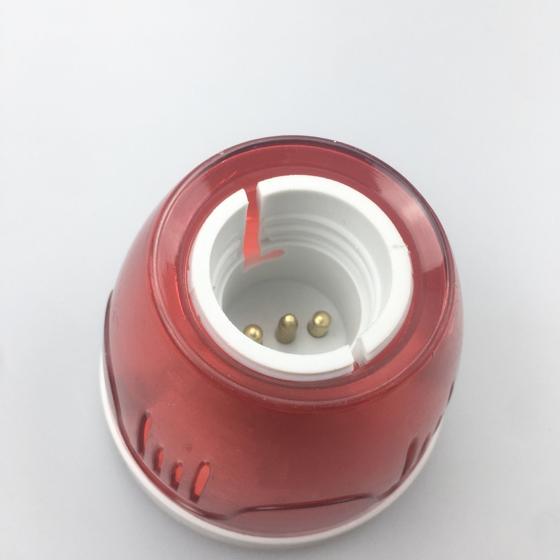 Lamp socket, lamp head, screw socket, E27 dual-purpose, single-purpose, red and blue transparent, detachable lamp head, lamp base, bevel opening