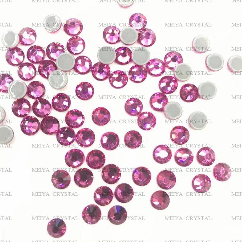 Super shiny imitation Austrian premium diamond rose red flat-bottomed nail art diamond glass ironing diamond elegant details Picture