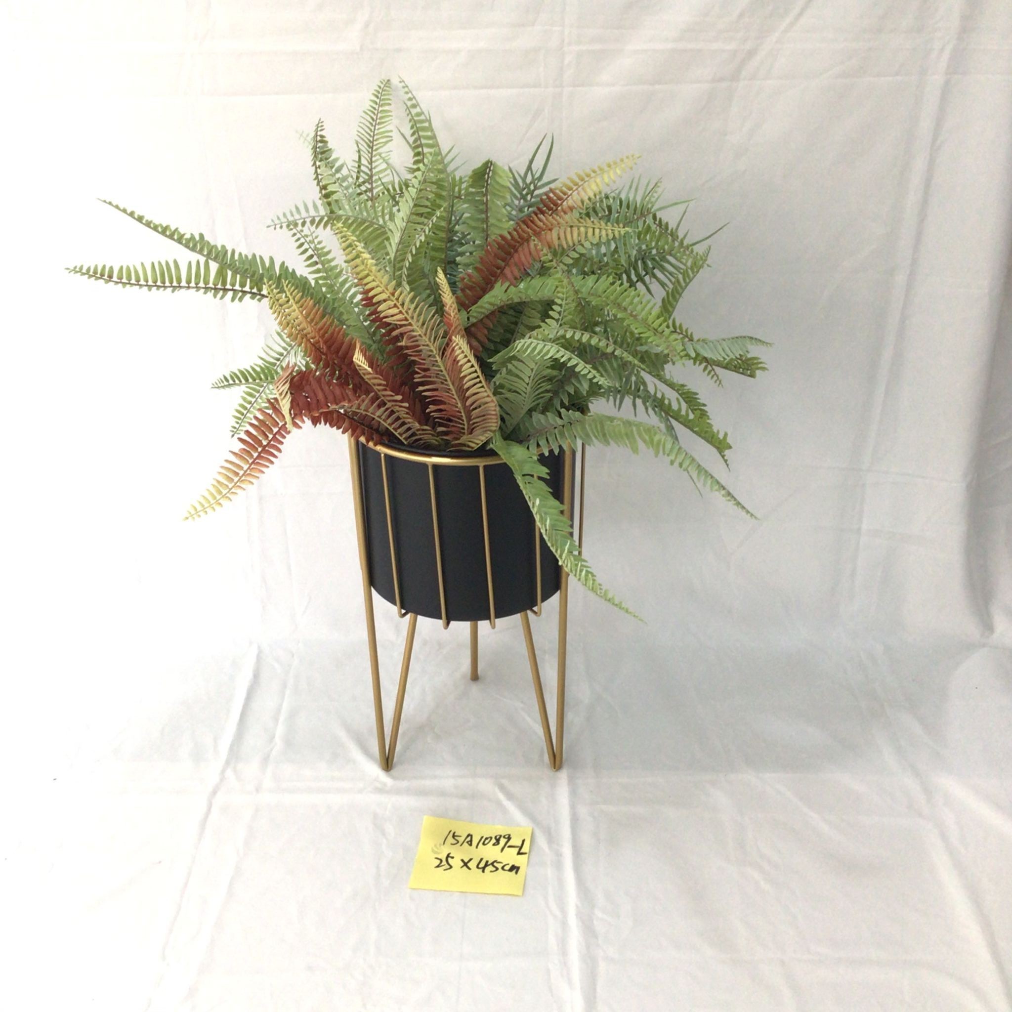 Nordic ironwork flower stand storage rack, indoor living room light luxury flower stand, balcony floor-standing flower stand detail image 6