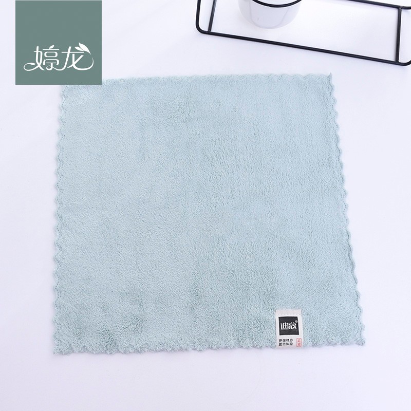 【 Three-piece Set 】 Coral fleece solid color three-piece set square towel, flat towel with logo, facial cleansing towel detail image 11