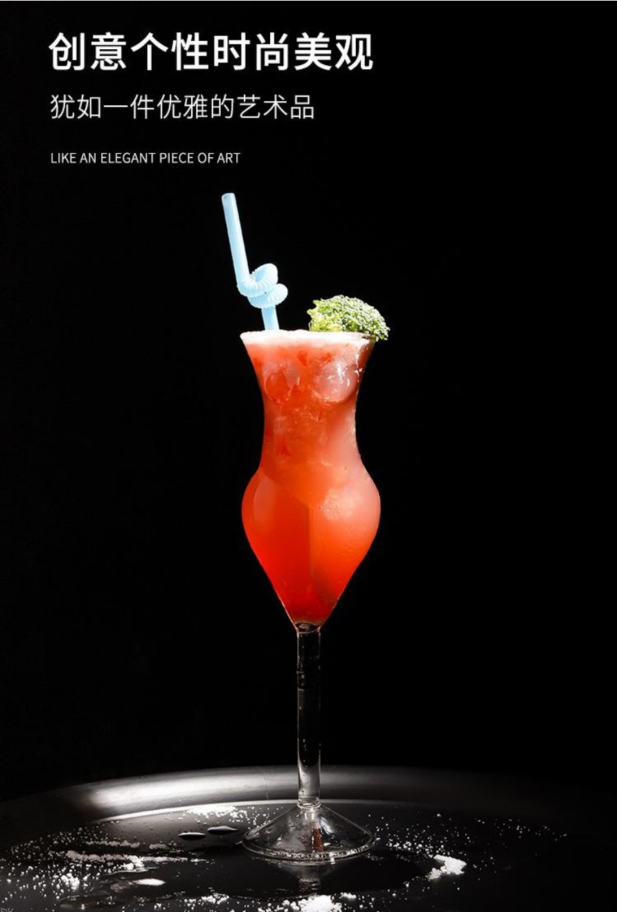 Highball glass, beauty glass, glass wine glass, creative beauty champagne glass, cocktail glass detail image 4