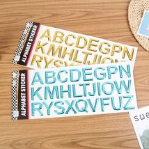字母贴数字贴儿童闪亮贴纸数字字母装饰贴立体贴
