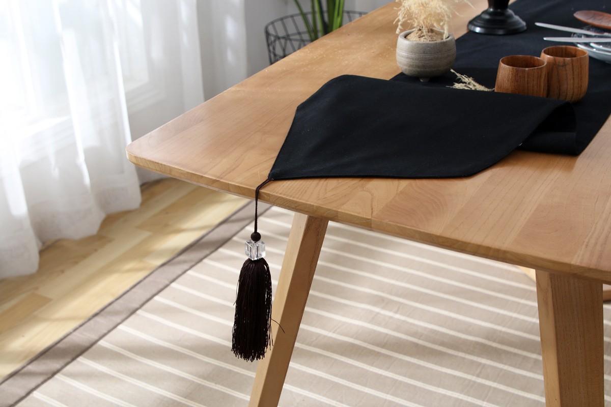 日式纯色系列桌旗中式欧式黑白简约跨境桌旗详情图5