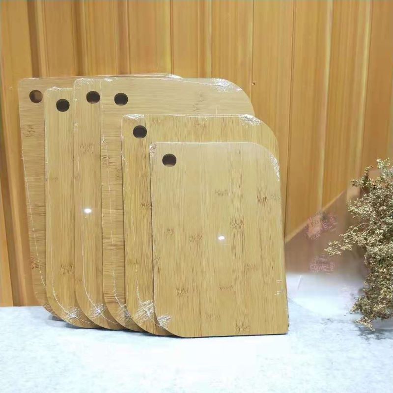 Jiehao Natural bamboo kitchen and dining room creative household fruit cutting board, hanging rolling noodle cutting board, sturdy cutting board